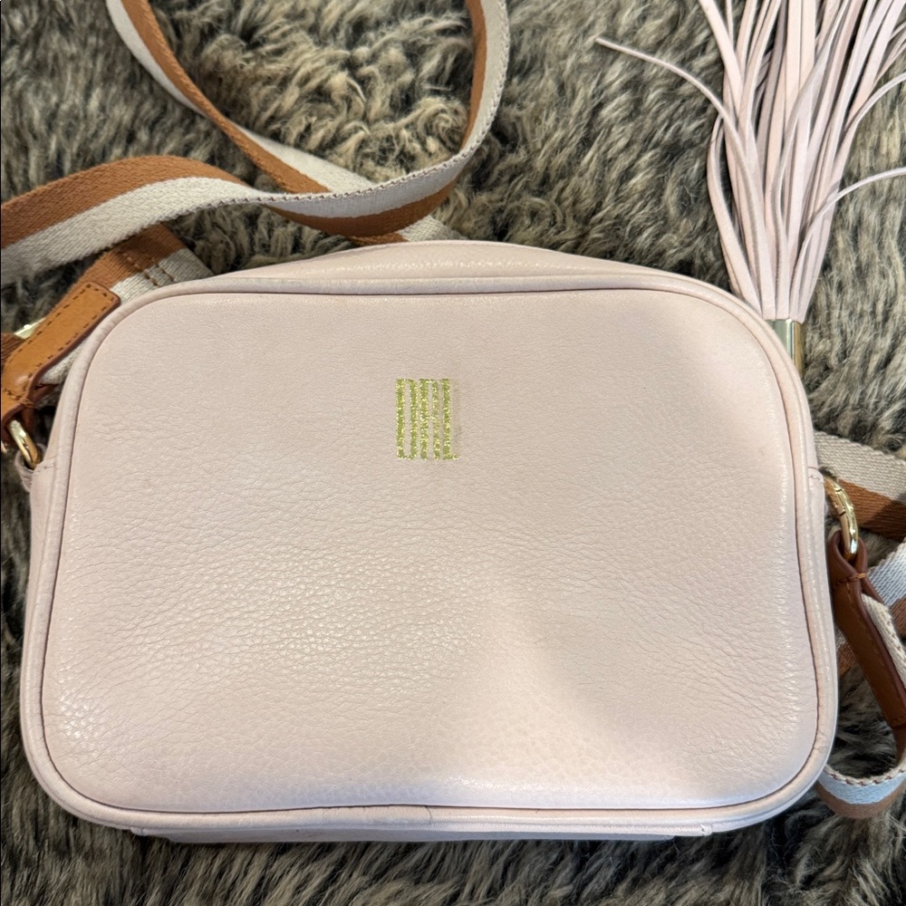 Pink Crossbody Bag with Tassel
